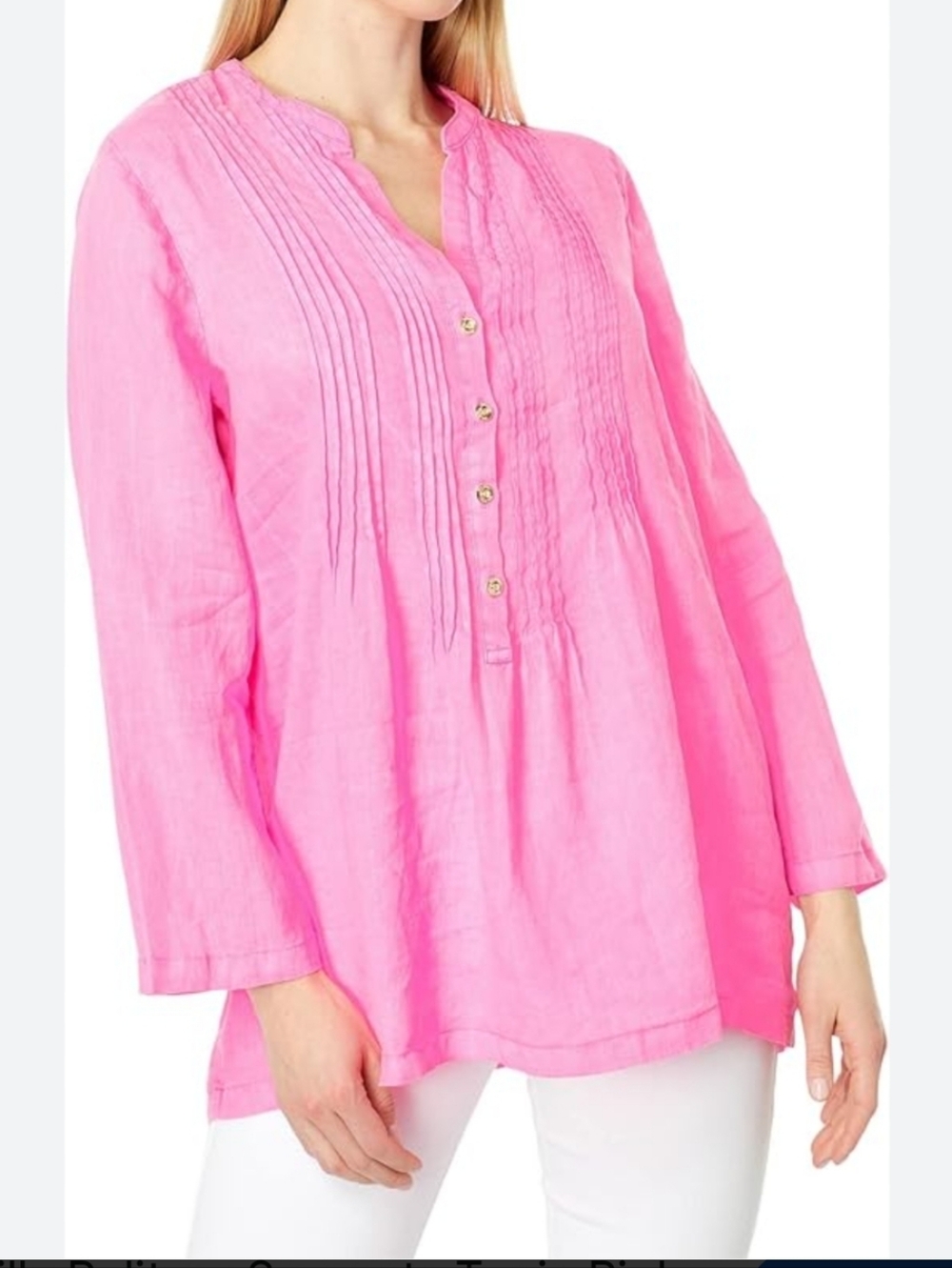 Lilly Pulitzer Sarasota Linen Tunic BLouse